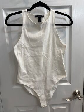 Forever 21 white knit Sleeveless Bodysuit